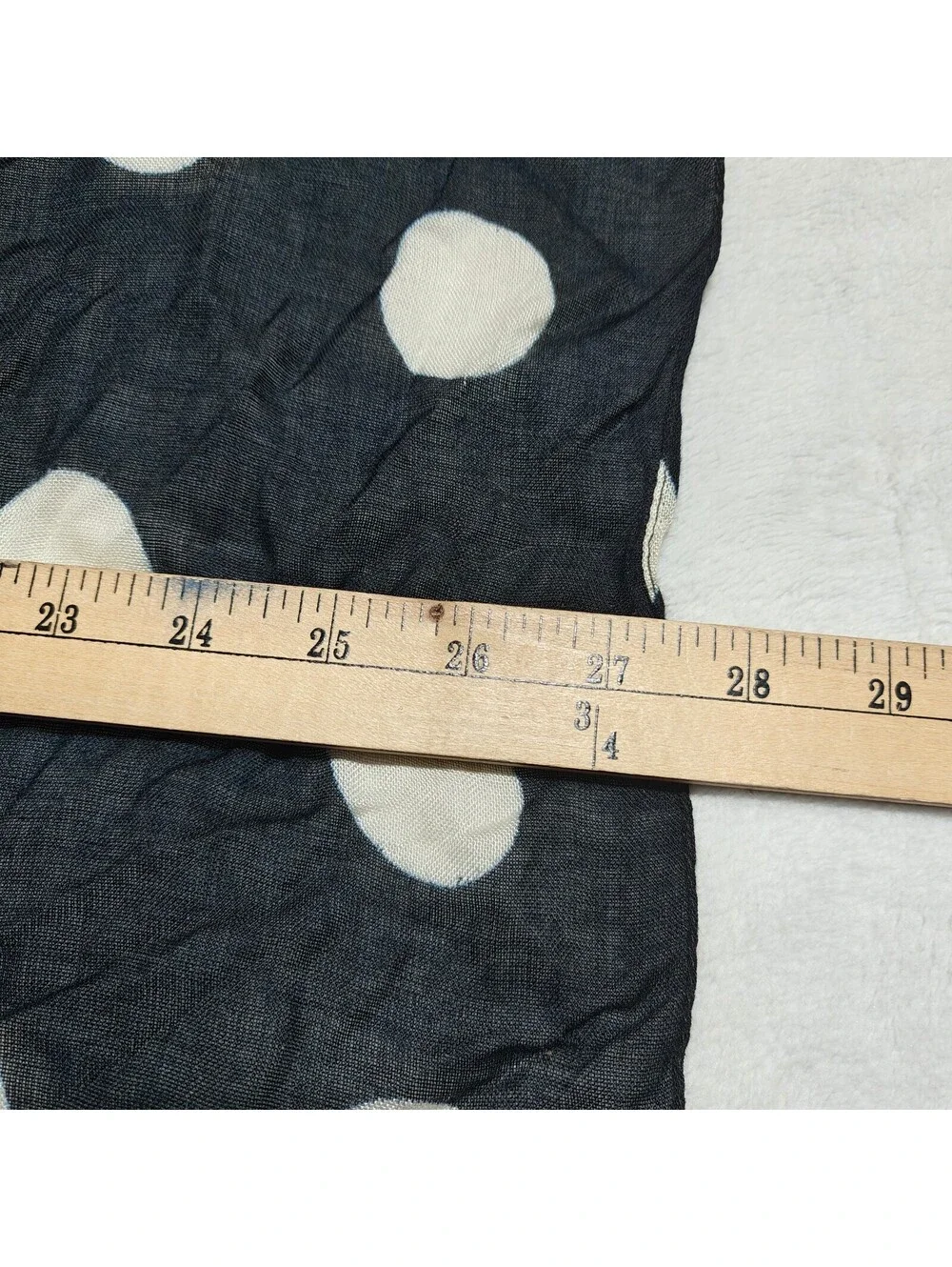 Large black and white polkadot scarf bandana